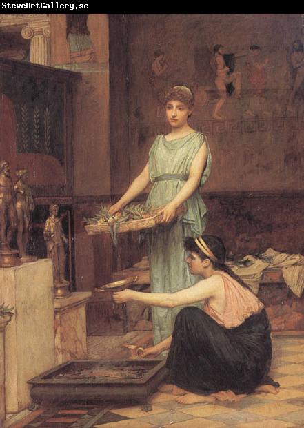 John William Waterhouse The Household Gods